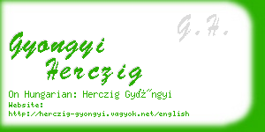 gyongyi herczig business card